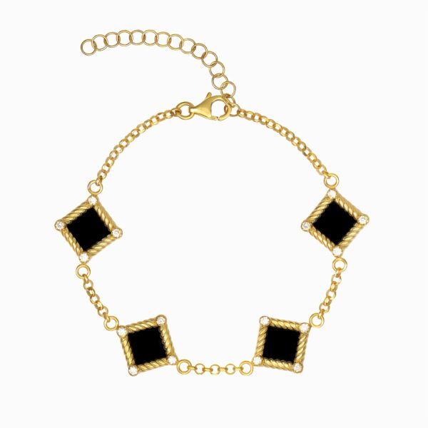 Olympia Bracelet with lab-grown diamonds and enamel
