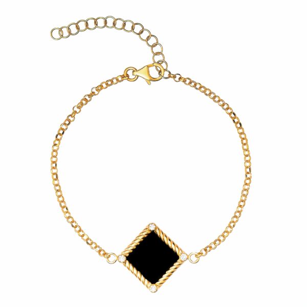 Olympia Bracelet with  lab-grown diamonds and enamel - immagine 3