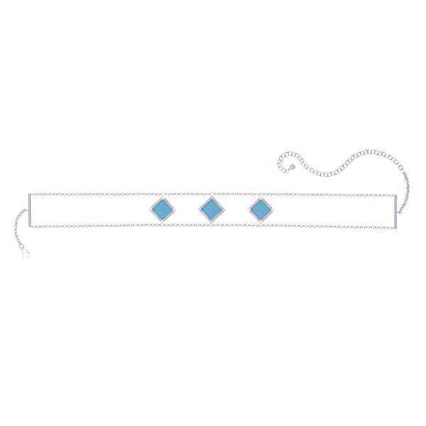 Olympia Choker Necklace with lab-grown diamonds and enamel. - immagine 3