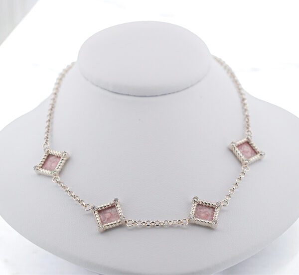 Olympia Mini Choker Necklace with lab-grown diamonds, and enamel