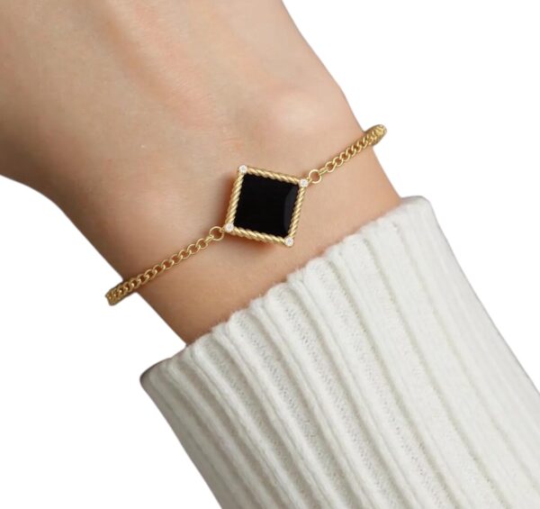 Bracciale Olympia con diamanti lab-grown e smalto