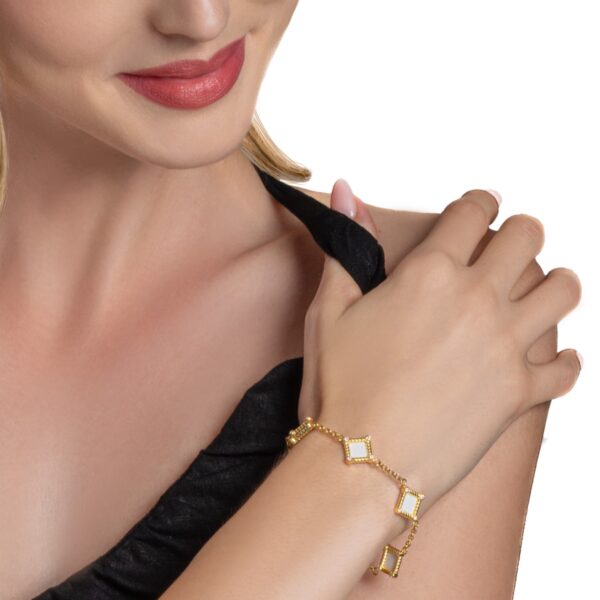 Olympia Bracelet with lab-grown diamonds and enamel