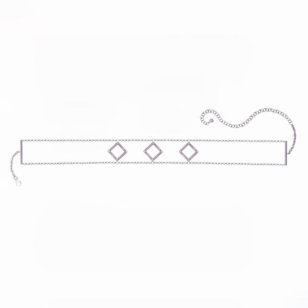 Collana Choker Dyana con diamanti lab-grown