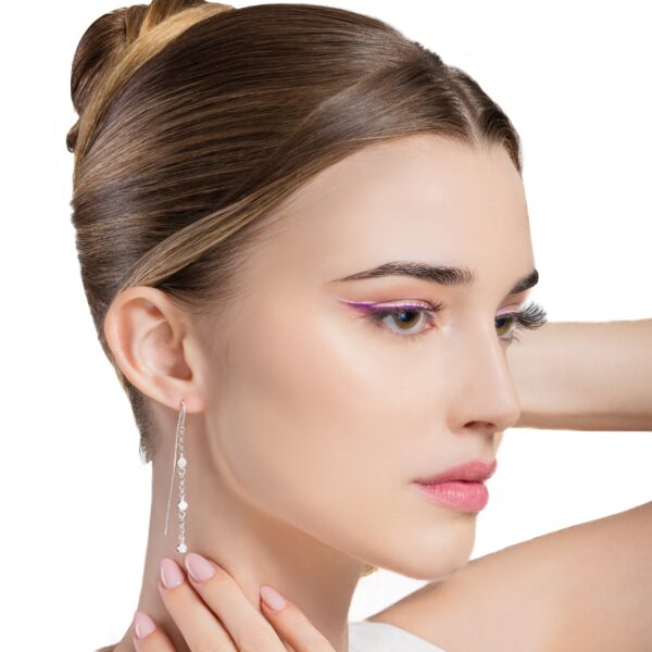 Eden drop Earrings with lab-grown diamonds - Image 2
