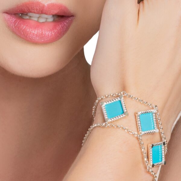 Olympia Choker Bracelet with lab-grown diamonds and enamel - immagine 2
