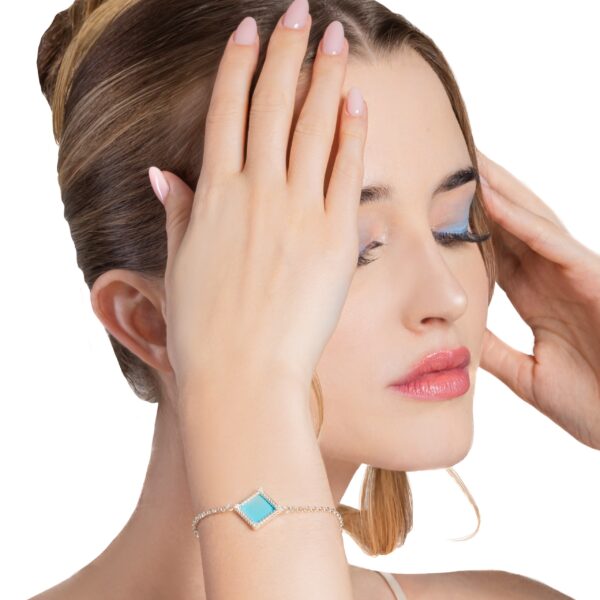 Olympia bracelet with lab-grown diamonds and enamel - immagine 2