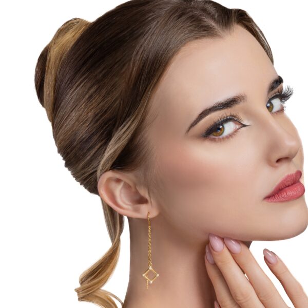 Dyana drop Earrings with lab-grown diamonds - Obrázek 2