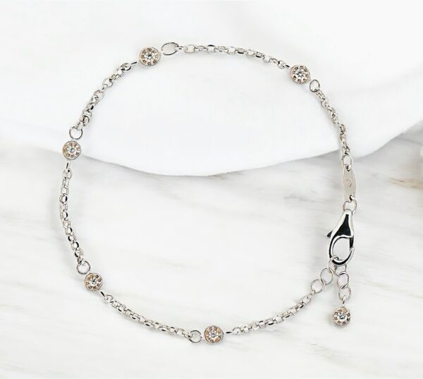 Eden Bracelet in Rhodium-Plated Silver with Lab-Grown Diamonds