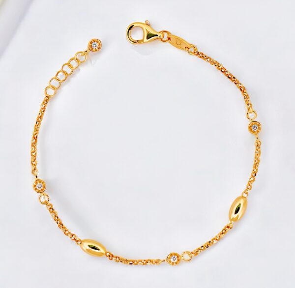 Kora Bracelet in 22K Gold-Plated Silver with Lab-Grown Diamonds