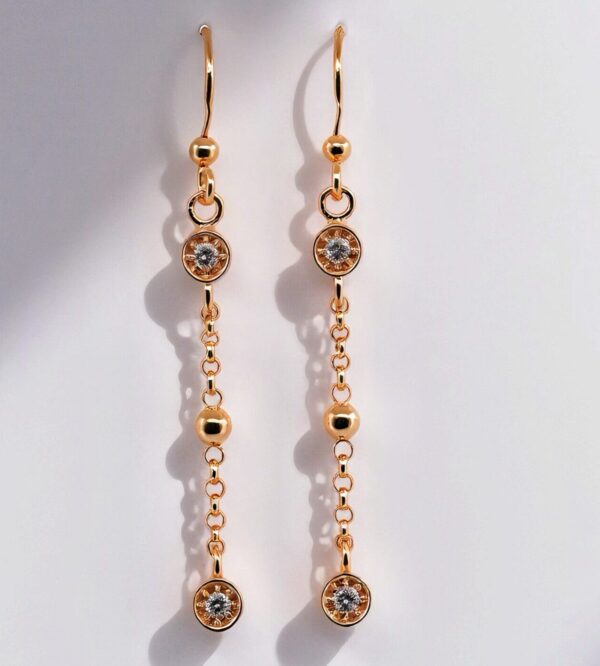Linda Drop Earrings with Lab-grown Diamonds - immagine 2